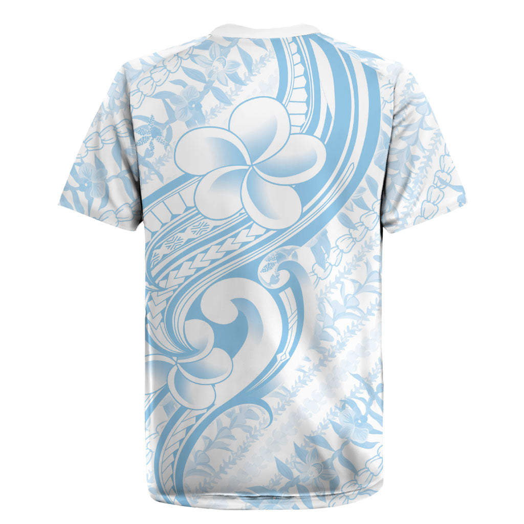 Hawaii Plumeria Lokelani Pikake Lei Rugby Jersey Uliuli Polynesian Tattoo