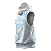 Hawaii Plumeria Lokelani Pikake Lei Sleeveless Hoodie Uliuli Polynesian Tattoo