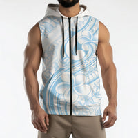 Hawaii Plumeria Lokelani Pikake Lei Sleeveless Zip Hoodie Uliuli Polynesian Tattoo
