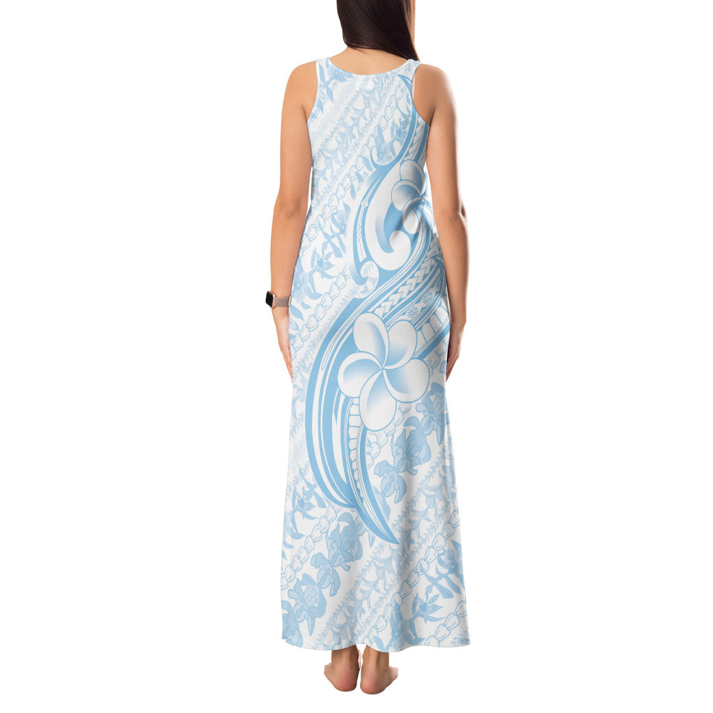 Hawaii Plumeria Lokelani Pikake Lei Tank Maxi Dress Uliuli Polynesian Tattoo