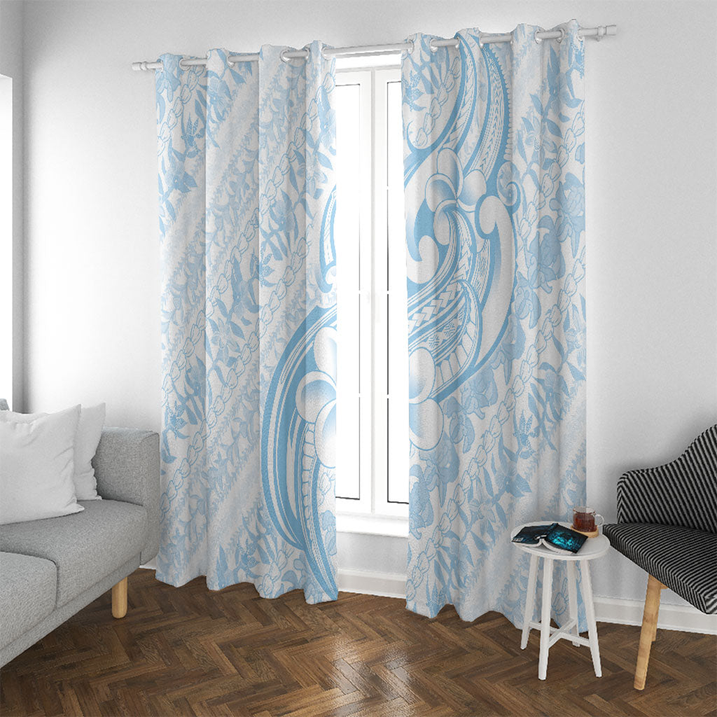 Hawaii Plumeria Lokelani Pikake Lei Window Curtain Uliuli Polynesian Tattoo