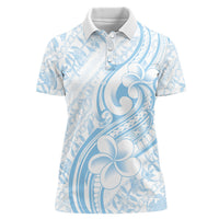 Hawaii Plumeria Lokelani Pikake Lei Women Polo Shirt Uliuli Polynesian Tattoo