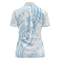 Hawaii Plumeria Lokelani Pikake Lei Women Polo Shirt Uliuli Polynesian Tattoo