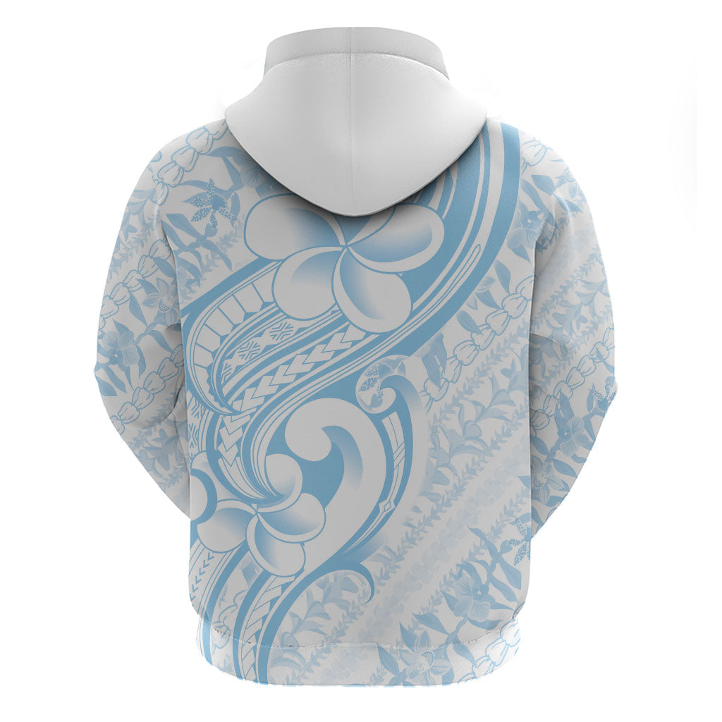 Hawaii Plumeria Lokelani Pikake Lei Zip Hoodie Uliuli Polynesian Tattoo