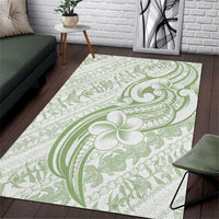Hawaii Plumeria Lokelani Pikake Lei Area Rug Oma'oma'o Polynesian Tattoo