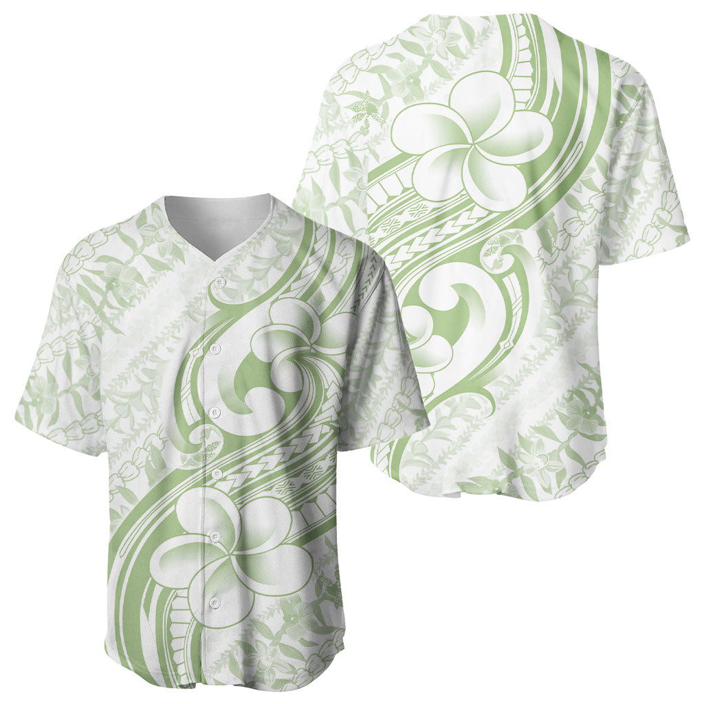 Hawaii Plumeria Lokelani Pikake Lei Baseball Jersey Oma'oma'o Polynesian Tattoo