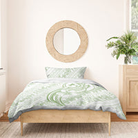 Hawaii Plumeria Lokelani Pikake Lei Bedding Set Oma'oma'o Polynesian Tattoo