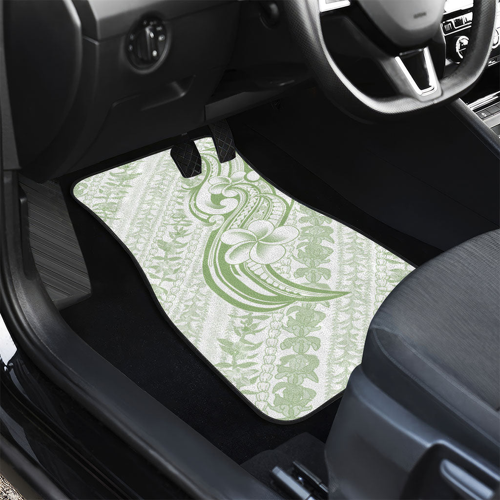 Hawaii Plumeria Lokelani Pikake Lei Car Mats Oma'oma'o Polynesian Tattoo