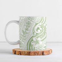 Hawaii Plumeria Lokelani Pikake Lei Ceramic Mug Oma'oma'o Polynesian Tattoo