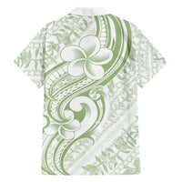 Hawaii Plumeria Lokelani Pikake Lei Family Matching Off Shoulder Short Dress and Hawaiian Shirt Oma'oma'o Polynesian Tattoo