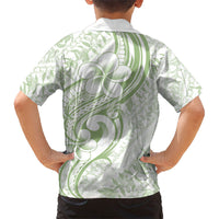 Hawaii Plumeria Lokelani Pikake Lei Family Matching Summer Maxi Dress and Hawaiian Shirt Oma'oma'o Polynesian Tattoo
