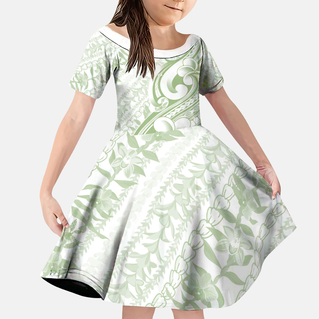 Hawaii Plumeria Lokelani Pikake Lei Family Matching Tank Maxi Dress and Hawaiian Shirt Oma'oma'o Polynesian Tattoo
