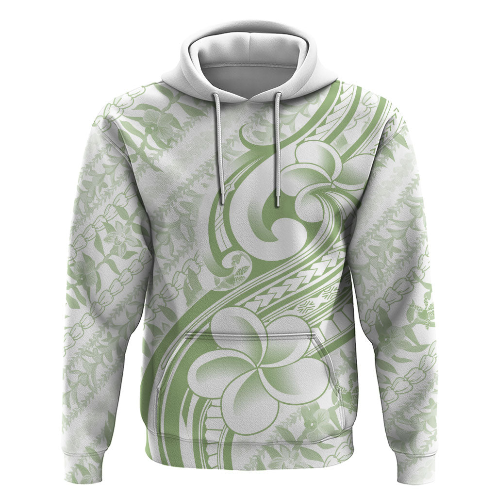 Hawaii Plumeria Lokelani Pikake Lei Hoodie Oma'oma'o Polynesian Tattoo