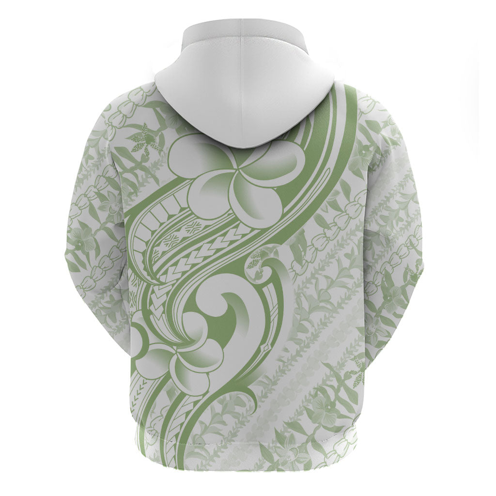 Hawaii Plumeria Lokelani Pikake Lei Hoodie Oma'oma'o Polynesian Tattoo