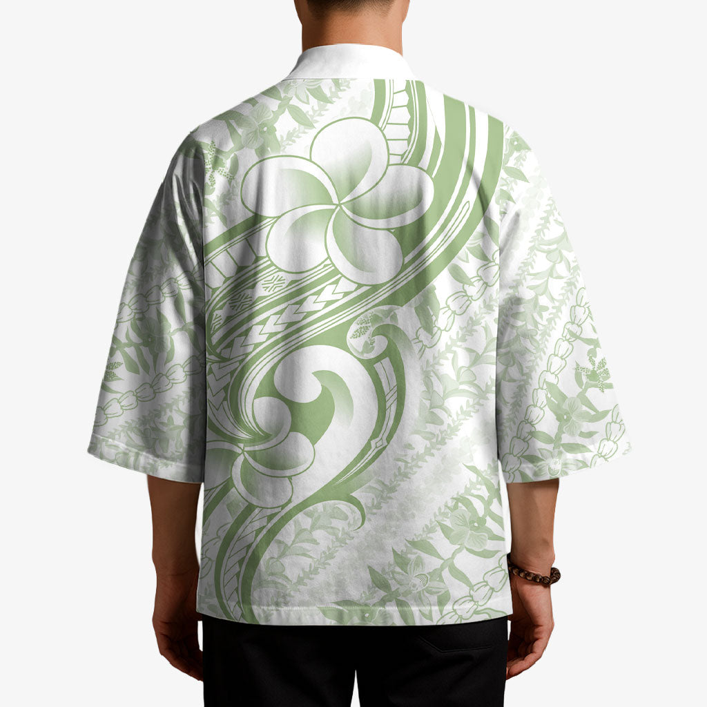 Hawaii Plumeria Lokelani Pikake Lei Kimono Oma'oma'o Polynesian Tattoo