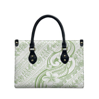 Hawaii Plumeria Lokelani Pikake Lei Leather Bag Oma'oma'o Polynesian Tattoo