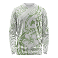 Hawaii Plumeria Lokelani Pikake Lei Long Sleeve Shirt Oma'oma'o Polynesian Tattoo