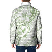 Hawaii Plumeria Lokelani Pikake Lei Padded Jacket Oma'oma'o Polynesian Tattoo