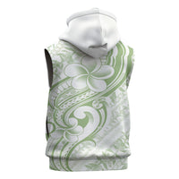 Hawaii Plumeria Lokelani Pikake Lei Sleeveless Hoodie Oma'oma'o Polynesian Tattoo
