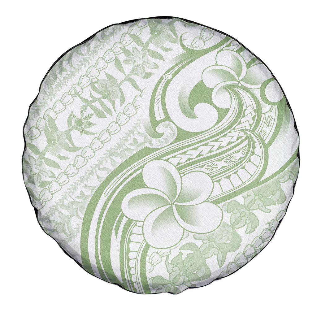 Hawaii Plumeria Lokelani Pikake Lei Spare Tire Cover Oma'oma'o Polynesian Tattoo
