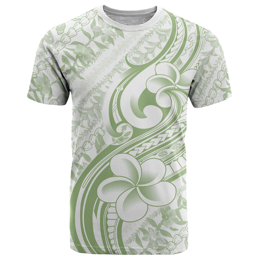 Hawaii Plumeria Lokelani Pikake Lei T Shirt Oma'oma'o Polynesian Tattoo