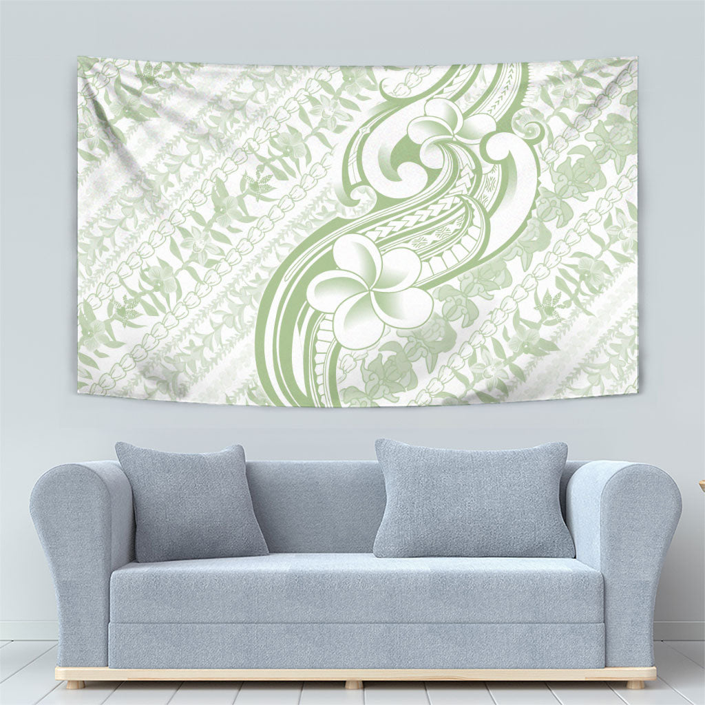 Hawaii Plumeria Lokelani Pikake Lei Tapestry Oma'oma'o Polynesian Tattoo