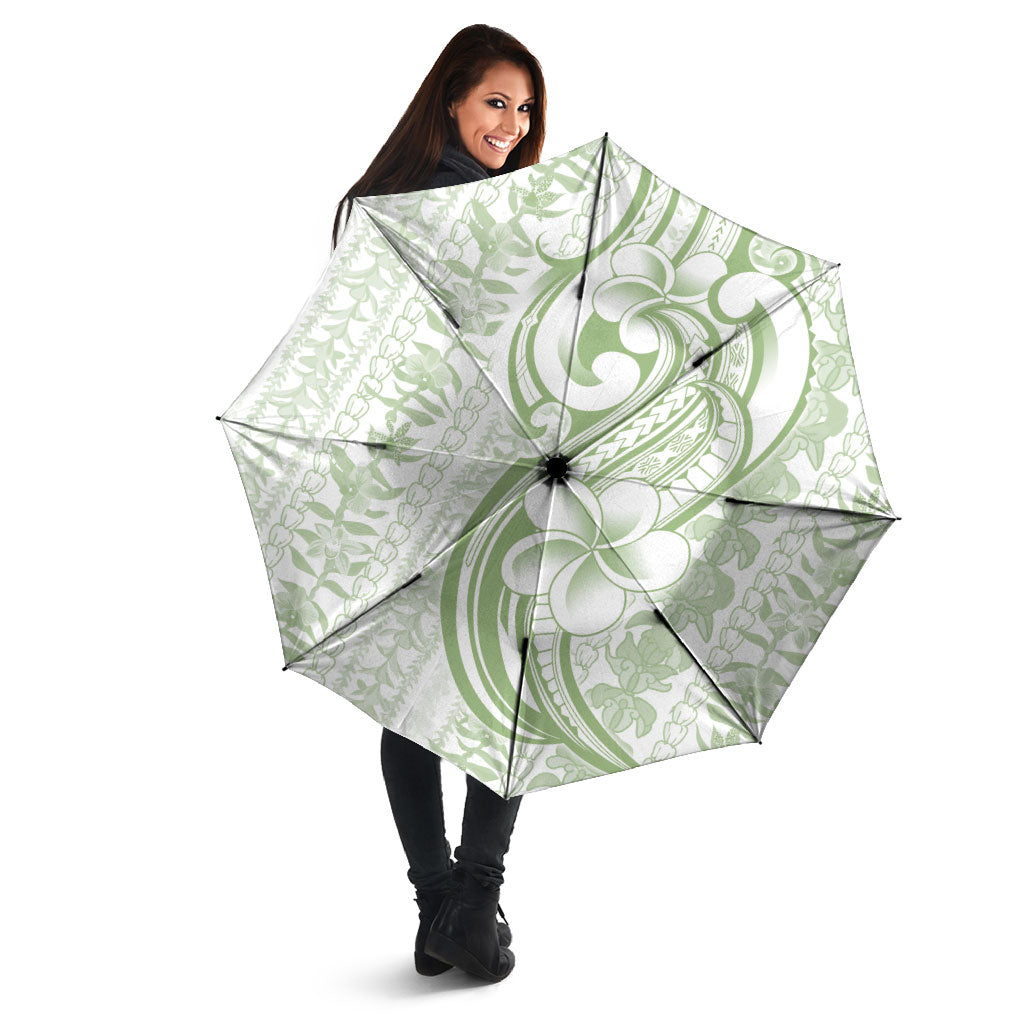 Hawaii Plumeria Lokelani Pikake Lei Umbrella Oma'oma'o Polynesian Tattoo