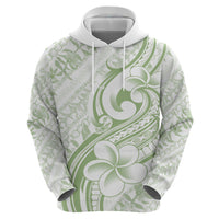 Hawaii Plumeria Lokelani Pikake Lei Zip Hoodie Oma'oma'o Polynesian Tattoo