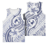 Hawaii Plumeria Lokelani Pikake Lei Basketball Jersey Navy Blue Polynesian Tattoo