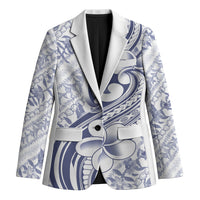 Hawaii Plumeria Lokelani Pikake Lei Blazer Navy Blue Polynesian Tattoo