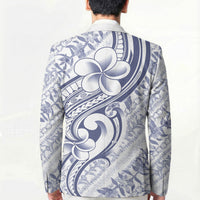 Hawaii Plumeria Lokelani Pikake Lei Blazer Navy Blue Polynesian Tattoo