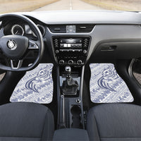 Hawaii Plumeria Lokelani Pikake Lei Car Mats Navy Blue Polynesian Tattoo