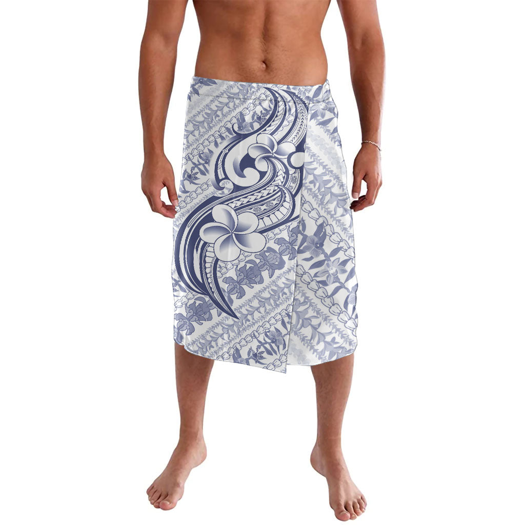 Hawaii Plumeria Lokelani Pikake Lei Lavalava Navy Blue Polynesian Tattoo LT9 Navy Blue - Polynesian Pride