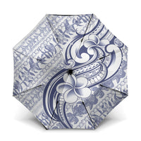 Hawaii Plumeria Lokelani Pikake Lei Umbrella Navy Blue Polynesian Tattoo