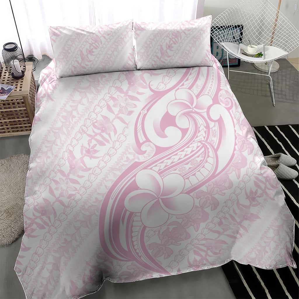 Hawaii Plumeria Lokelani Pikake Lei Bedding Set Poni Mama Polynesian Tattoo
