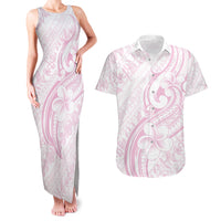 Hawaii Plumeria Lokelani Pikake Lei Couples Matching Tank Maxi Dress and Hawaiian Shirt Poni Mama Polynesian Tattoo