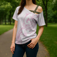 Hawaii Plumeria Lokelani Pikake Lei Cross Shoulder Shirt Poni Mama Polynesian Tattoo