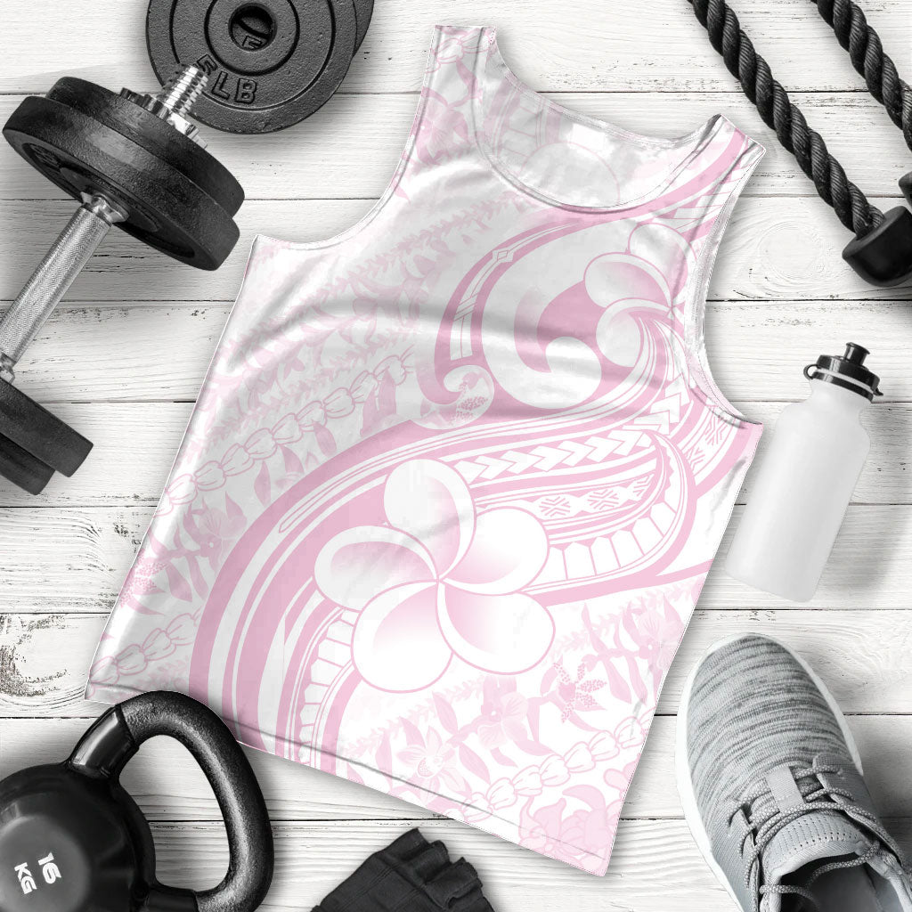 Hawaii Plumeria Lokelani Pikake Lei Men Tank Top Poni Mama Polynesian Tattoo