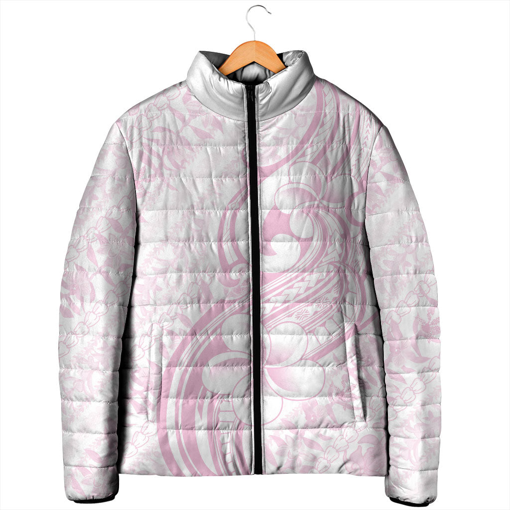 Hawaii Plumeria Lokelani Pikake Lei Padded Jacket Poni Mama Polynesian Tattoo