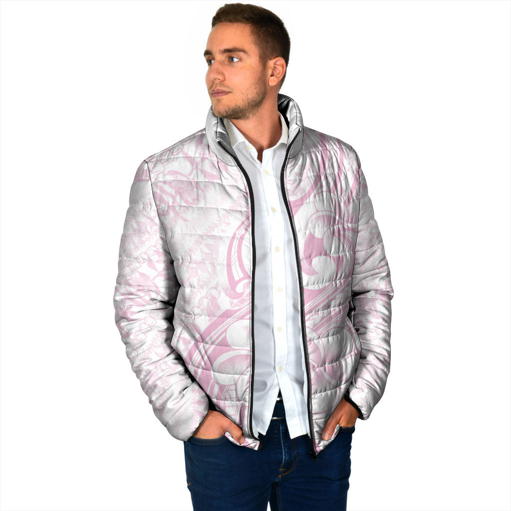 Hawaii Plumeria Lokelani Pikake Lei Padded Jacket Poni Mama Polynesian Tattoo