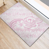 Hawaii Plumeria Lokelani Pikake Lei Rubber Doormat Poni Mama Polynesian Tattoo