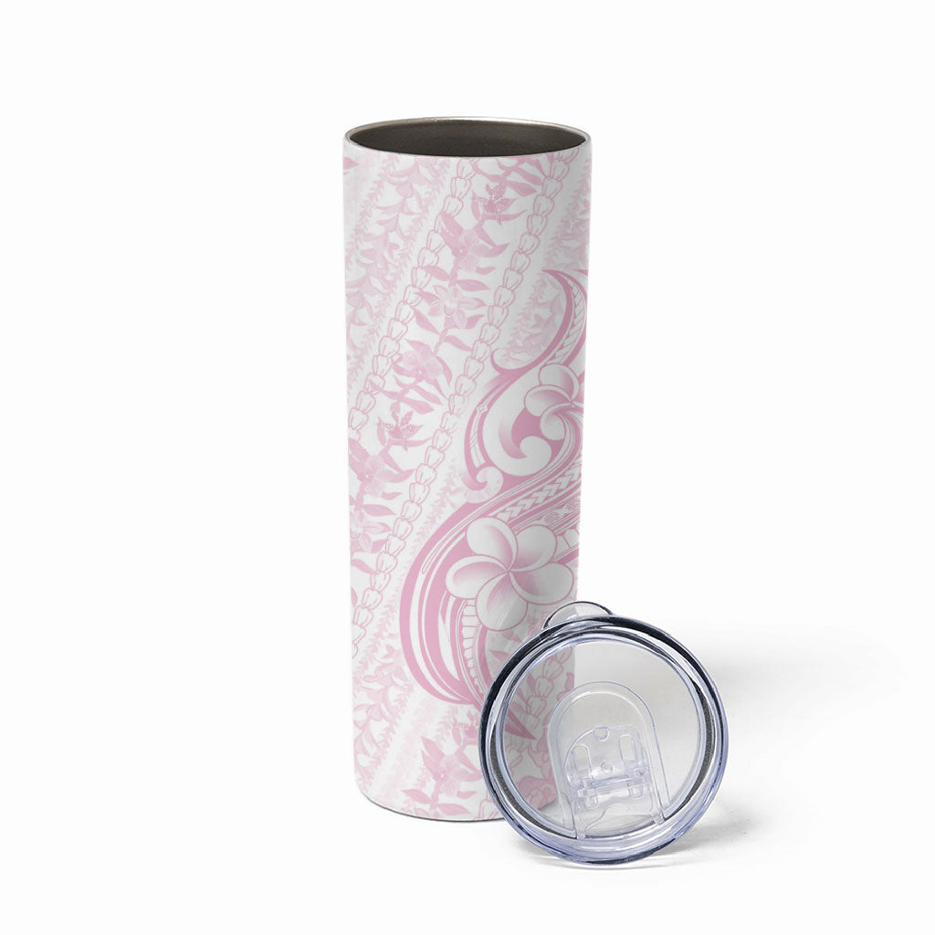 Hawaii Plumeria Lokelani Pikake Lei Skinny Tumbler Poni Mama Polynesian Tattoo