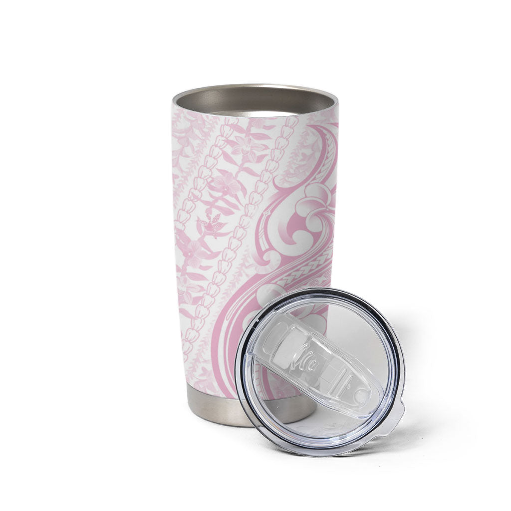 Hawaii Plumeria Lokelani Pikake Lei Tumbler Cup Poni Mama Polynesian Tattoo