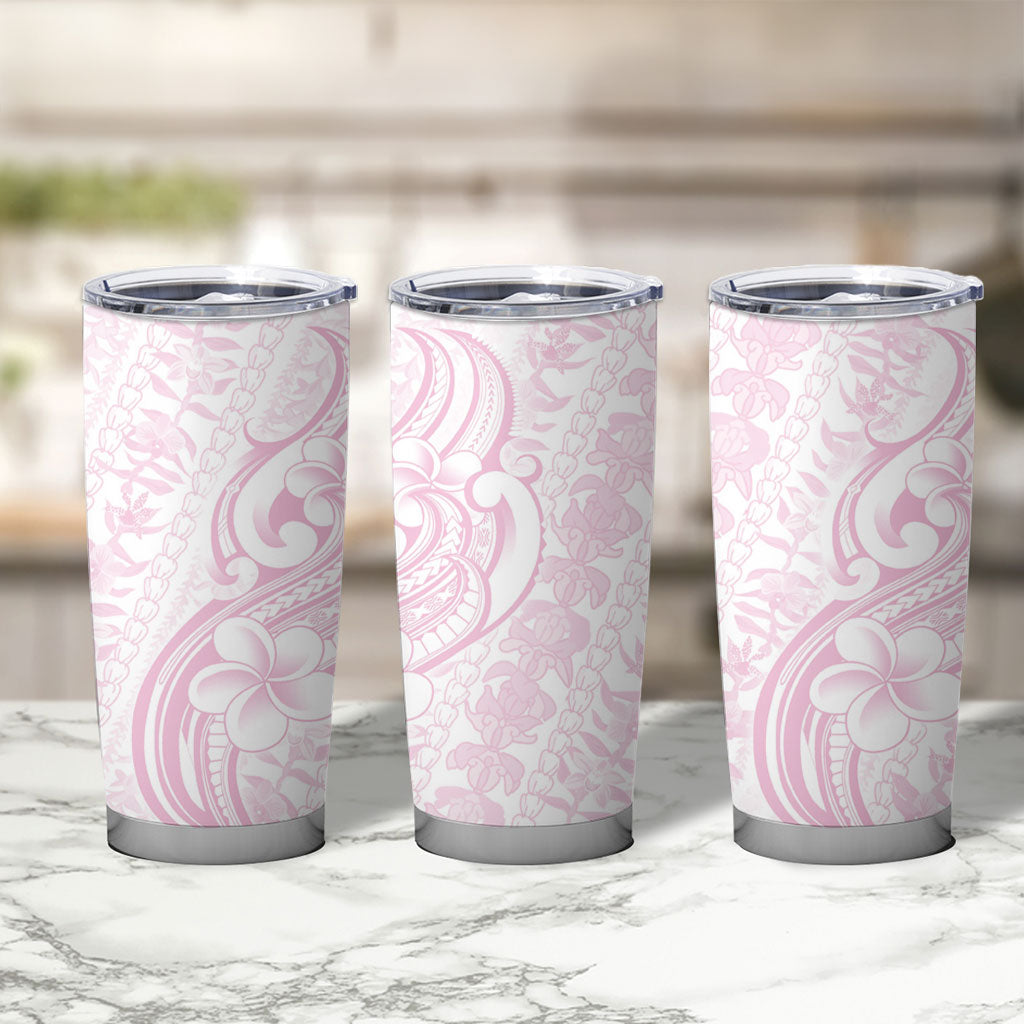 Hawaii Plumeria Lokelani Pikake Lei Tumbler Cup Poni Mama Polynesian Tattoo