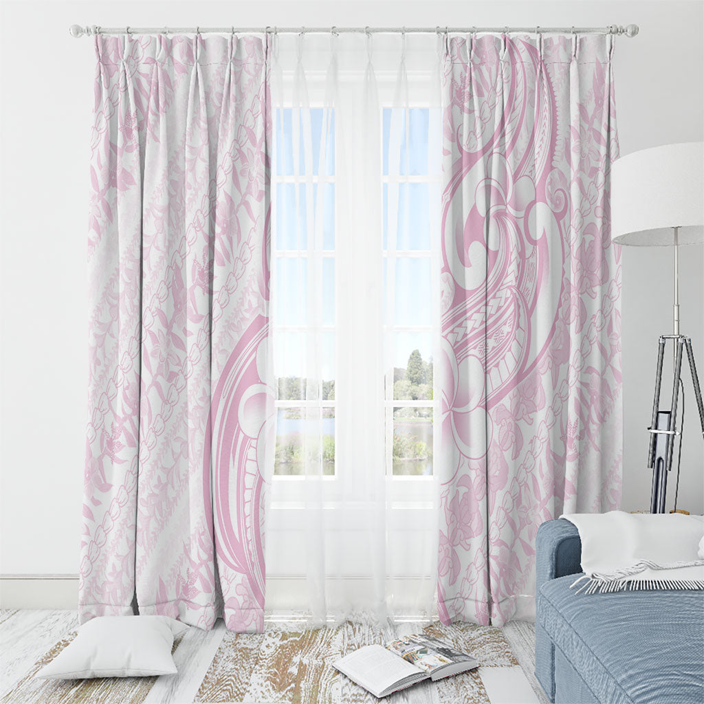 Hawaii Plumeria Lokelani Pikake Lei Window Curtain Poni Mama Polynesian Tattoo