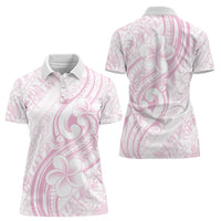 Hawaii Plumeria Lokelani Pikake Lei Women Polo Shirt Poni Mama Polynesian Tattoo