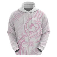 Hawaii Plumeria Lokelani Pikake Lei Zip Hoodie Poni Mama Polynesian Tattoo