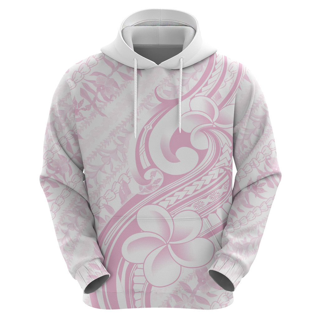 Hawaii Plumeria Lokelani Pikake Lei Zip Hoodie Poni Mama Polynesian Tattoo