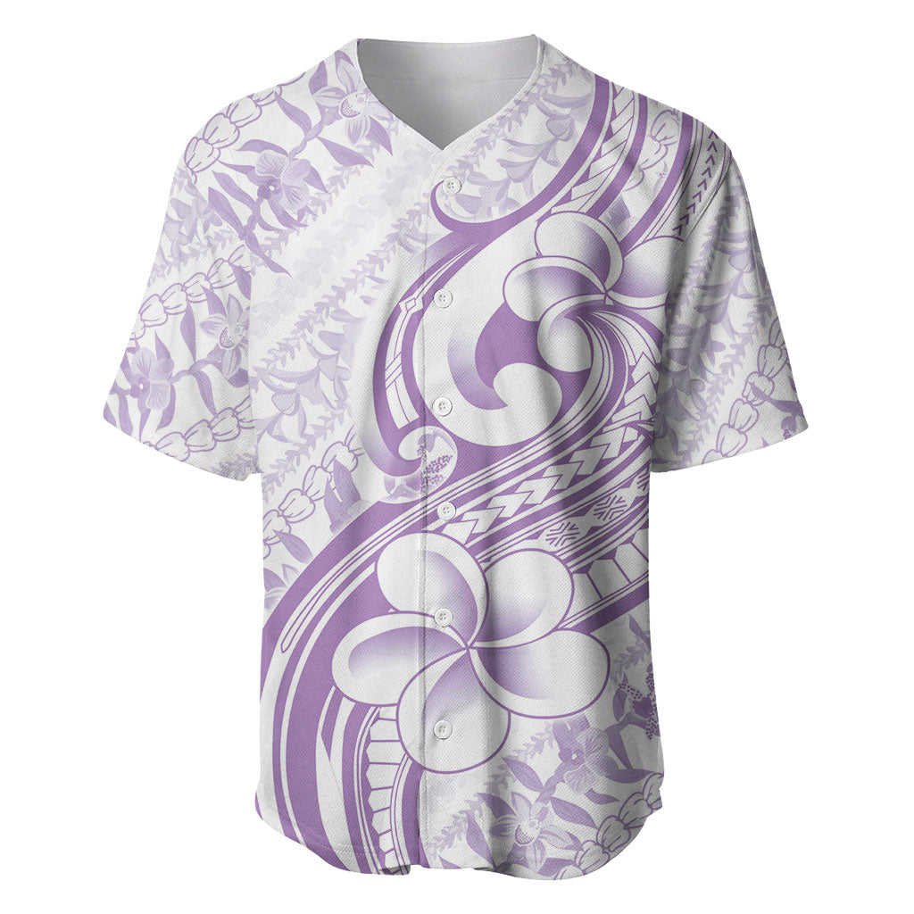 Hawaii Plumeria Lokelani Pikake Lei Baseball Jersey Poni Polynesian Tattoo