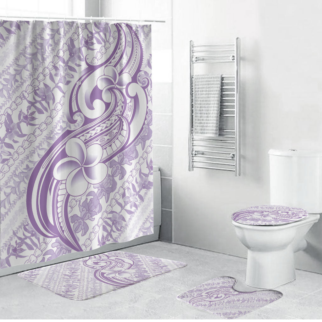 Hawaii Plumeria Lokelani Pikake Lei Bathroom Set Poni Polynesian Tattoo
